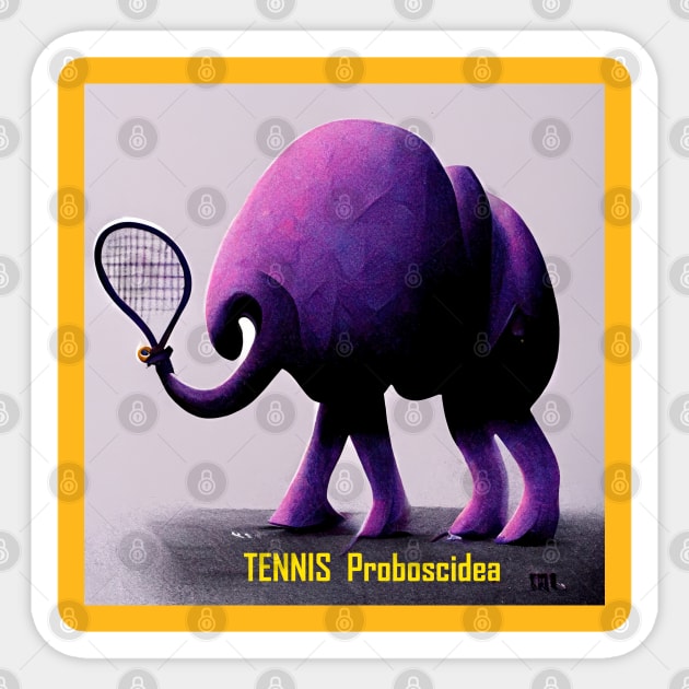 TENNIS Elephant Sticker by Shtakorz